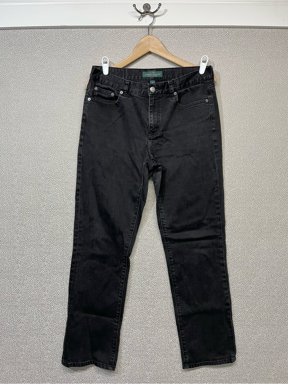 10 Lauren Ralph Lauren RLR Black Straight Leg Jeans